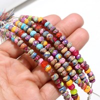 Lot de perles rondes à facettes turquoise Mohave arc-en-ciel 6mm pour la fabrication de bijoux et de bracelets en vrac