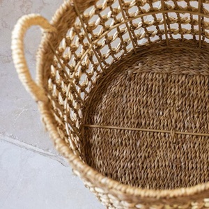 Eco-Friendly Rustic <b>Seagrass</b> Storage <b>Basket</b> with Multifunction Design for Home & <b>Laundry</b> Storage - Product Image 2