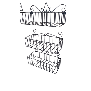 Étagère de balcon en fer de qualité supérieure, support de pot de fleurs en métal noir, support de rangement robuste pour jardin extérieur, terrasse - Product Image 2