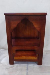 Templo de Madera Artesanal con Cajón, Templo de Oración de Madera Maciza para el Hogar, Mandap Decorativo de Madera para Sala de Estar - Product Image 2