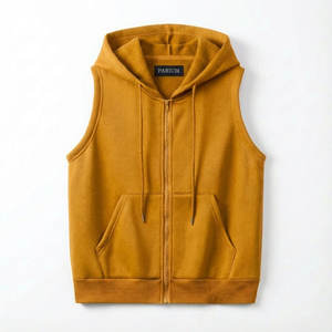 Chaleco con Capucha para Mujer, Sin Mangas, con Cierre, Mezcla de Algodón de Primera Calidad, Corte Regular, Elegante, Precio al por Mayor, Hecho a Medida - Product Image 4