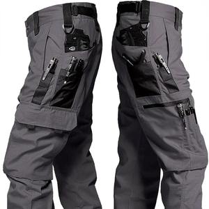 Pantalones de Trabajo Resistentes al Desgaste con Cintura Elástica para Hombre, Pantalones Cargo Rectos con Múltiples Bolsillos, Pantalones Tácticos para Correr al Aire Libre, Pantalones Casuales de Invierno - Product Image 3