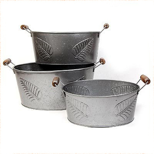 Jardinière en métal décorative en relief en forme de vague jardinière design maison jardin décoration haute qualité ronde forme personnalisée jardinière - Product Image 1