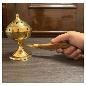 Brûleur d'encens de luxe brûleur d'encens en laiton Temple culte méditation église prière décor à la maison Vintage brûleur d'encens spirituel - Product Image 1
