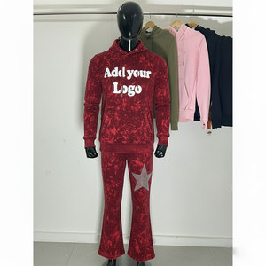 Conjunto Deportivo de Invierno para Hombre, Sudadera con Capucha 100% Algodón, Tie Dye, Bordado 3D, MOQ Bajo, Talla Grande - Product Image 1