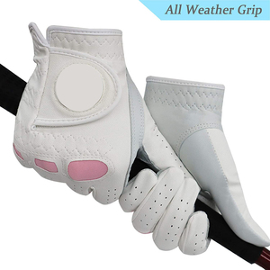100% cuir Cabretta véritable nouveau 2025 Logo personnalisé femmes Offres Spéciales Super doux tout blanc Premium Cabretta cuir gant de Golf - Product Image 6
