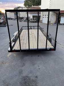 Remorque utilitaire en acier avec porte-rampe en maille - Product Image 1