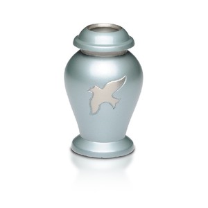 New Unique Designer Beautiful Metal American Style Biodegradable <b>Keepsake</b> Urn <b>Ashes</b> 3 Cubic Inch Capacity Small Cremation <b>Ash</b> - Product Image 6
