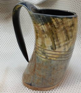 Mug en corne de buffle écologique, mug en corne de buffle écologique, mug en corne de buffle pour bière, mug en corne de buffle poli, 4 pièces - Product Image 4