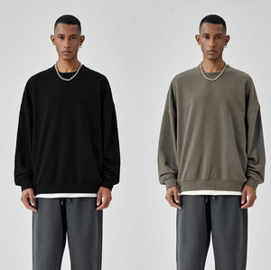 เสื้อฮู้ดคอกลมผ้าฝ้าย 280 กรัม สั่งทำขายส่ง แบบยูนิเซ็กซ์ สำหรับฤดูหนาว มีกระเป๋า พิมพ์ลาย DTG ทรงหลวมไหล่ตก กระชับพอดีตัว - Product Image 2