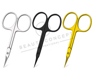 Ciseaux à cuticules en acier inoxydable à lame courbée pour droitiers, outil précis et durable pour la coupe des sourcils, des cils et des ongles - Product Image 4