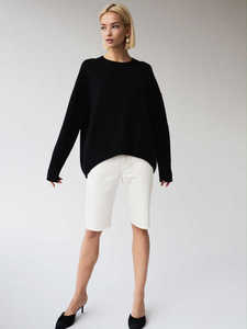 Pull à col rond ample pour femmes de haute qualité tricots respirants dans des vêtements d'hiver épais de style automne chaud - Product Image 4