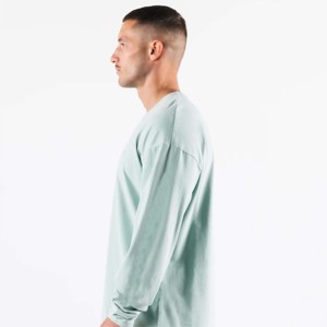 Printemps été Offres Spéciales 100% coton T-shirt à manches longues personnalisé hommes T-shirts à manches longues - Product Image 3