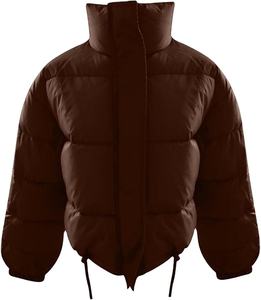 เสื้อโค้ทแฟชั่นแบบครอป ผ้ามันเงา ทรงบับเบิ้ล เสื้อผ้าฤดูหนาวลำลอง ซิปหน้า เสื้อแจ็คเก็ตพัฟเฟอร์สำหรับผู้หญิง เสื้อโค้ทขนเป็ดแบบครอปสำหรับสุภาพสตรี ปี 2026 - Product Image 2