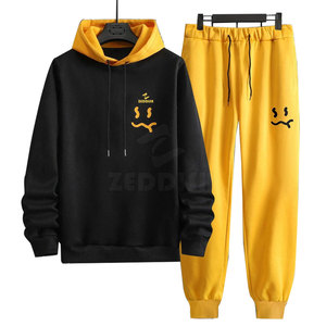 Ensemble deux pièces mode homme 2025 – Survêtement polaire respirant uni avec veste zippée et pantalon, grandes tailles pour l'hiver - Product Image 1