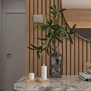 Restory Kado Luxury Minimalistic Premium Quality Soporte de luz de té de madera hecho a mano Juego de 3 de Navidad - Product Image 3