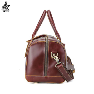 Sac de voyage en cuir véritable vintage personnalisable, sac de sport en cuir de vachette, bagage à main en cuir pour voyage - Product Image 2