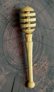 High Quality Disposable Handmade <b>Wooden</b> Honey Dipper <b>Stick</b> for Drizzling Honey Over Breakfast Items and Hot Drinks - Product Image 3