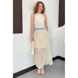 D3044 LACE <b>SKIRT</b> WITH HEM DETAIL - Product Image 1
