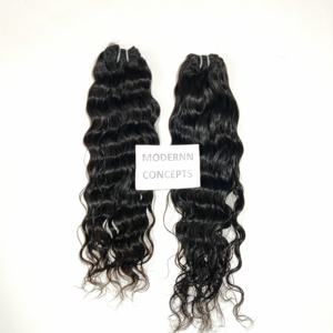 Extensiones de Cabello Humano Virgen Indio Natural Negro, Ondulado Profundo, Sin Procesamiento Químico, Paquetes Ondulados, Cabello Elegante - Product Image 1