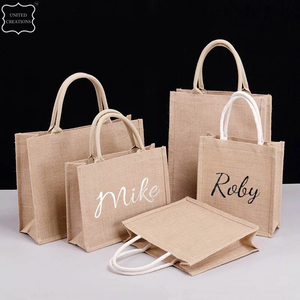 Sacs en jute design 2024 personnalisables sacs cadeaux fourre-tout avec logo personnalisé, sacs de fête personnalisés - Product Image 6