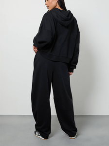 Conjunto Deportivo de 2 Piezas de Estilo Casual Holgado con Diseño Urbano OEM, Logotipo Personalizado Impreso por Transferencia de Calor, Ajuste Moderno y Relajado, Chándal Femenino - Product Image 6