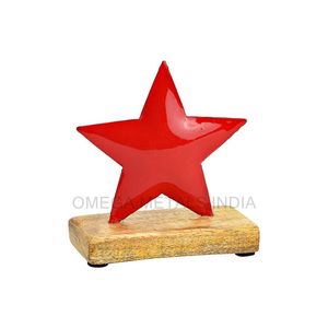 Ornement de Noël de haute qualité Nouvel article Décor de Noël en forme d'étoile avec touche finale dorée pour la décoration de Noël - Product Image 4