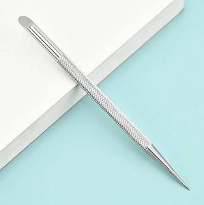 Pousse-cuticules double face en acier inoxydable durable, outils de manucure, bâtonnets de manucure, outils de nail art double usage en bois - Product Image 2