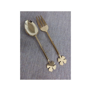 ชุดเสริฟสลัดสแตนเลสสตีลสุดหรูพร้อมชุดเสิร์ฟสลัดแบบแบนสีดำโบราณสำหรับบ้านและโรงแรม - Product Image 3