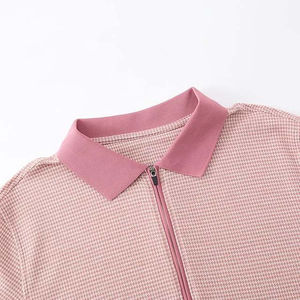Camisas de Golf para Hombre, Estilo Casual Clásico con Cierre de Cremallera, Tejido Dobby Transpirable de Secado Rápido, Manga Corta, Diseño Liso - Product Image 5