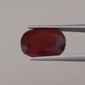 Hessonite rouge naturelle en vrac, 9,81 carats, taille coussin, 15x12 mm |   Certification IGI, qualité excellente, taillé à la main, pour la fabrication de bijoux - Product Image 2