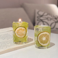 Kleinserienproduktion Personalisierte Valentinstag-Geschenkkerze Zitronen-Aromatherapie im Glasgefäß Wohndekor-Geschenk Gelwachskerze