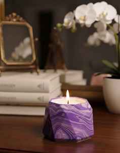 Concrete Jar Diamond Shape <b>Candle</b> Scented Luxury <b>Candle</b> Clean Burn for Home Decor and Gifting Purpose Wholesale - Product Image 3