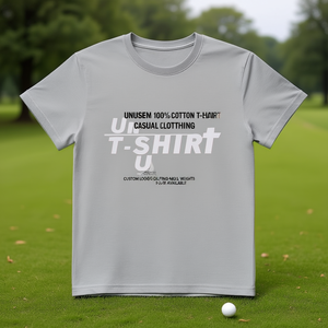 T-Shirt Unisex 210GSM 100% Cotone Abbigliamento Casual con Logo Personalizzato per Golf - Disponibili Diverse Grammature - Product Image 3