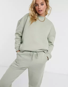 Conjunto de Sudadera y Pantalones Deportivos para Mujer, Conjuntos de Algodón Personalizados para Mujer, Conjunto Deportivo Informal de Dos Piezas, Conjunto Deportivo Holgado para Mujer - Product Image 3