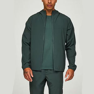 High Quality Custom Men's Winter Windbreaker Tracksuit Set Regular Fit 100% <b>Nylon</b> Breathable Printed Hooded Fleece Unisex - Product Image 2