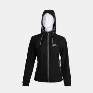 Chaqueta Polar Bonded para mujer Ropa de abrigo de satén de gran tamaño negra con cuello de piel de oveja PU y capucha Logotipo personalizado Longitud corta - Product Image 4