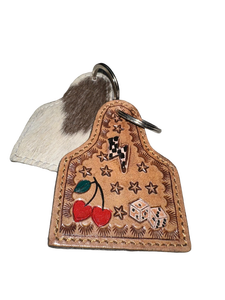 Porte-clés en cuir personnalisé sculpté à la main, style rustique occidental, pour anniversaire, Noël et Nouvel An, écologique, fabriqué en Inde - Product Image 2