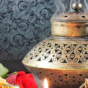<b>Large</b> Decorative Metal Lantern Stylish <b>Candle</b> Holder for Outdoors Vintage Inspired Metal Lantern Ideal for Home Decor - Product Image 2