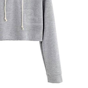 Top corto con estilo de alta calidad para mujer, sudaderas con capucha, precio al por mayor, nuevo diseño, Top corto para mujer, sudaderas con capucha - Product Image 3