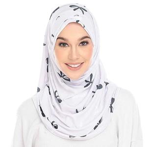 Nouveau foulard hijab en gros, toucher doux, 100% coton, style turc, foulards musulmans pour femmes, foulards d'automne personnalisés, respirant, extensible dans les quatre sens - Product Image 1