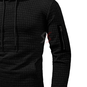 Sweats à capuche chauds d'hiver pour hommes, sweats en molleton imprimés avec logo personnalisé, vente en gros de ODM Streetwear, sweat à capuche à épaules tombantes - Product Image 5