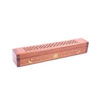 Brûleur d'encens en bois d'agar écologique, design moderne et antique, avec support supérieur en forme de coriandre, boîte personnalisée, pour la maison indienne, aromatique