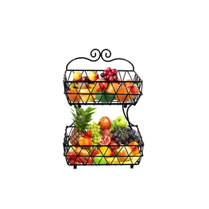 Cesta de fruta de 3 niveles hecha a mano de metal de hierro, tamaño y color personalizados, solución de almacenamiento de alta calidad con estilo premium - Product Image 3