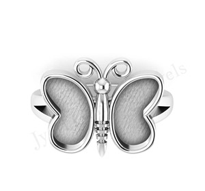 2025 fait à la main 925 en argent Sterling femmes bague de mariage réglable résine lunette oiseau amant conception Semi montage pierre bijoux résultats - Product Image 6