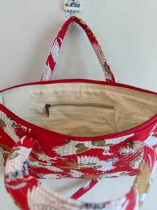 Sac pour ordinateur portable matelassé floral vintage de haute qualité fait à la main avec fermeture éclair et poignée pour les voyages - Product Image 4