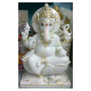 Idoles de Ganpati Ji en marbre blanc - Product Image 1