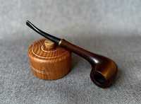 Pipa de Cigarro de Madera Natural Curvada, Hecha a Mano, Reutilizable, Ecológica, Duradera, Accesorio Moderno para Fumadores de Tabaco y Cigarros