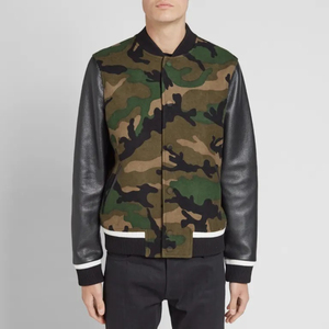 CUSTOM LOGO <b>CAMO</b> <b>JACKET</b> <b>MEN</b> HOMBRE CHAQUETA VARSITY/LETTERMAN VARISTY BASEBALL and FOOTBALL CUSTOMIZED <b>JACKET</b> - Product Image 1
