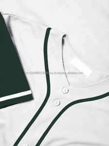 Haute qualité respirant séchage rapide baseball uniforme jeunes adultes hommes ras du cou bouton vers le bas personnalisé sergé sublimé maillots de baseball - Product Image 3
